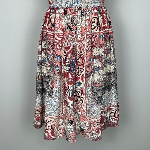 Anthropologie Floreat Womens Castle Lake Silk Dress Halter Rope Tie size Small - Picture 5 of 12